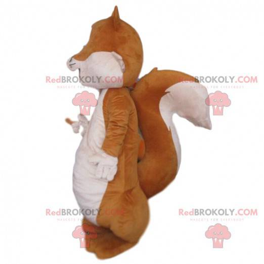 Brown and white squirrel mascot, forest costume - Redbrokoly.com
