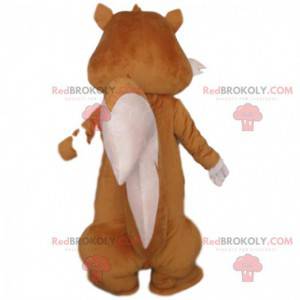 Brown and white squirrel mascot, forest costume - Redbrokoly.com