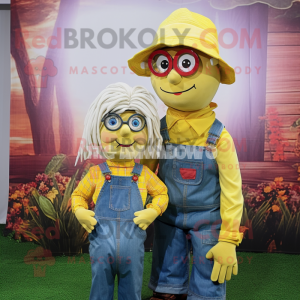 Geel Scarecrow mascotte...