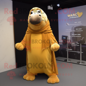 Goud Walrus mascotte...