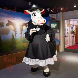 Black Hereford Cow maskot...
