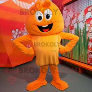 Orange Räkor Scampi maskot...