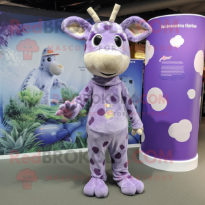 Lavendel giraff maskot...