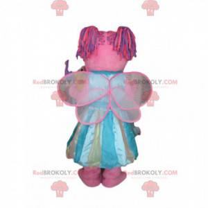 Mascote de Abby Cadabby, personagem rosa da Vila Sésamo -