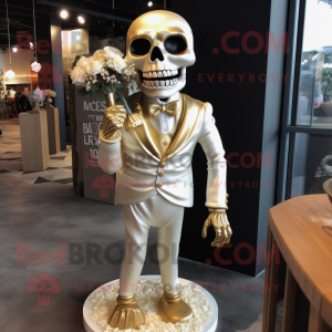 Gold Skull mascotte kostuum...