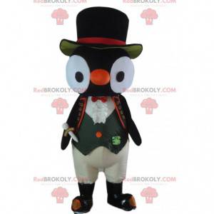 Ganska pingvin maskot mycket elegant och underhållande -