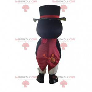 Smuk pingvin maskot meget elegant og underholdende -