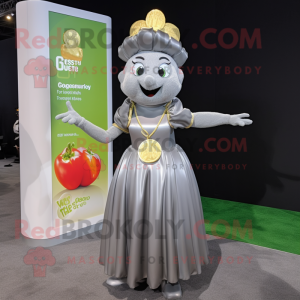 Postava maskota Grey Pot Of...