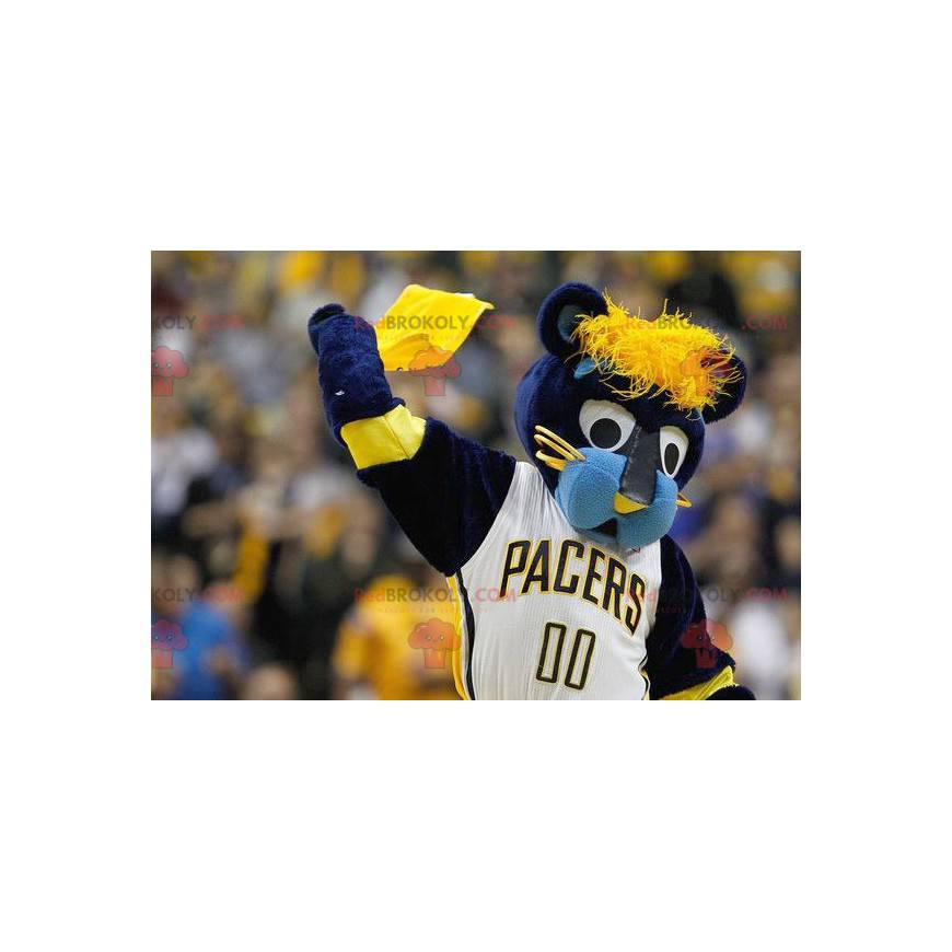 Blue and yellow tiger mascot - Redbrokoly.com