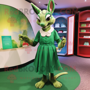 Grønn kenguru maskot...