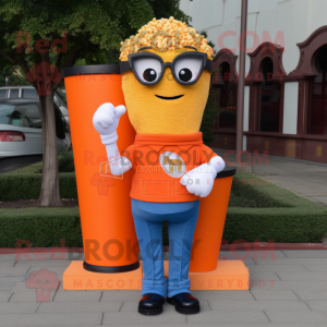 Orange Pop Corn mascotte...