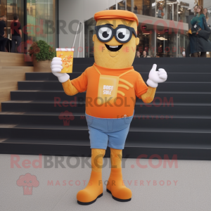 Orange Pop Corn mascotte...