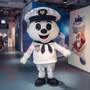 Navy Soldier mascot costume character dressed with a Playsuit and Ties