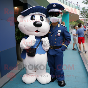 Navy Soldier maskot kostume...