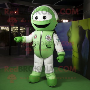 Groene astronaut mascotte...