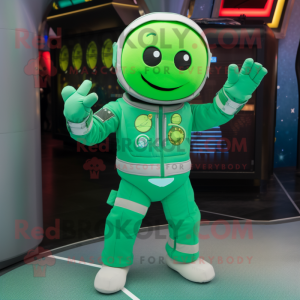 Grøn Astronaut maskot...