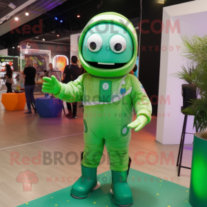 Groene astronaut mascotte...