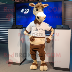 Beige Okapi mascotte...