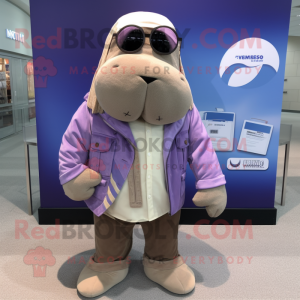 Lavendel Walrus mascotte...