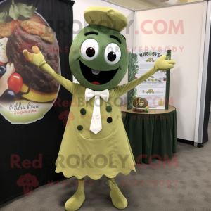 Olive Pizza maskot kostym...