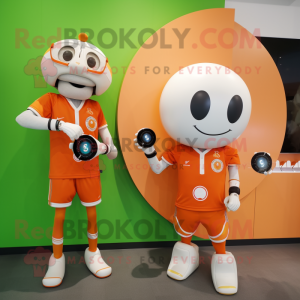 Orange fotboll maskot...