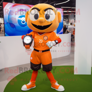 Orange fotboll maskot...