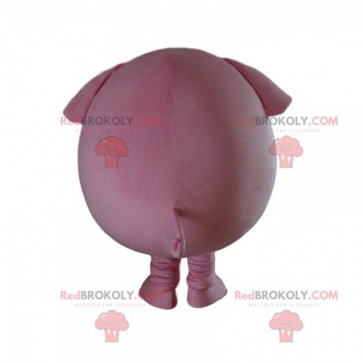 Mascotte de gros cochon rose, costume de la ferme -