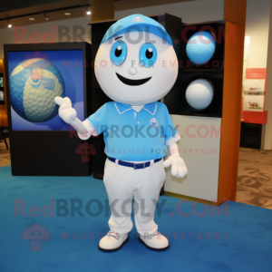 Sky Blue Golfbal mascotte...