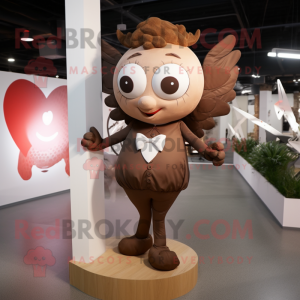 Brun Cupid maskot drakt...