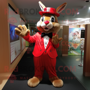 Red Wild Rabbit mascotte...