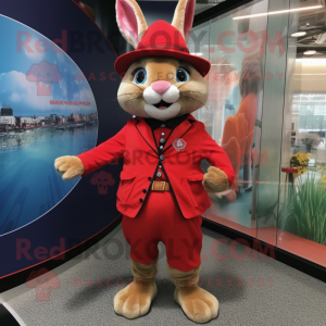 Red Wild Rabbit mascotte...