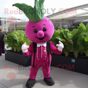 Magenta radijs mascotte...