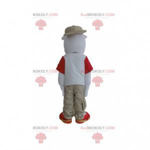 Mascotte de poulet KFC, costume de poulet habillé -