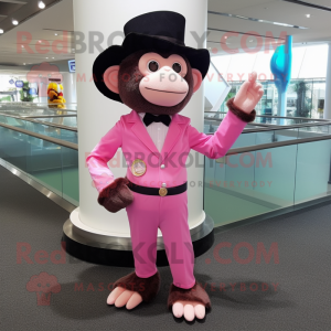 Pink Monkey maskot kostume...