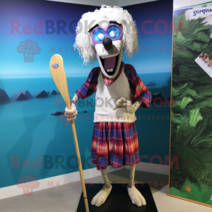nan Stilt Walker mascot costume character dressed with a Board Shorts and Earrings