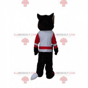 Wolf mascot in sportswear, sports wolf costume - Redbrokoly.com