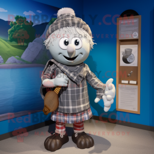 Sølv sækkepibe maskot...
