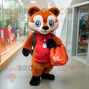  Red Panda maskot kostyme...