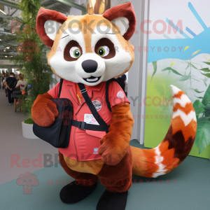  Rød Panda maskot kostume...
