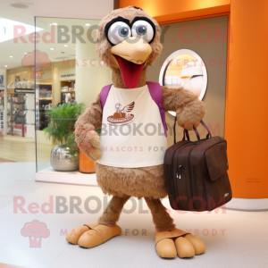 Brown Ostrich mascotte...