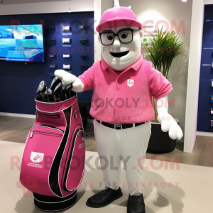 Rosa golfväska maskot...