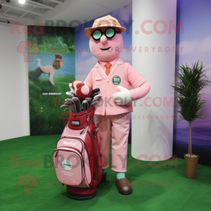 Rosafarbener Golfbag...
