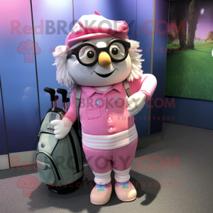 Roze golftas mascotte...