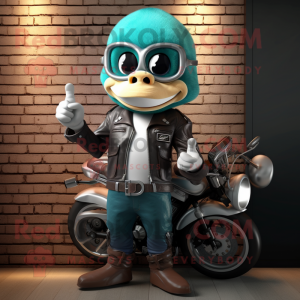 Teal Attorney maskot kostym...