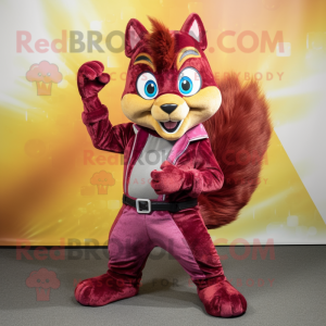 Maroon Squirrel maskot...