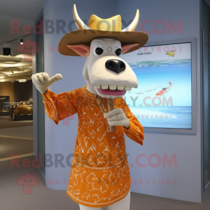 Tan Zebu maskot kostume...