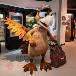 Brun Archaeopteryx maskot...