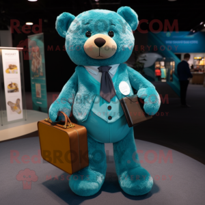 Postava maskota Teal Teddy...