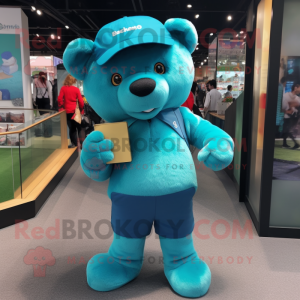 Postava maskota Teal Teddy...