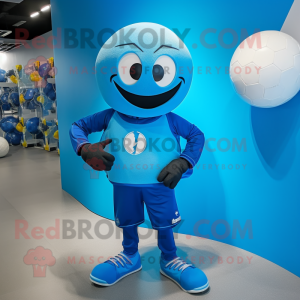 Blue Soccer Ball mascotte...